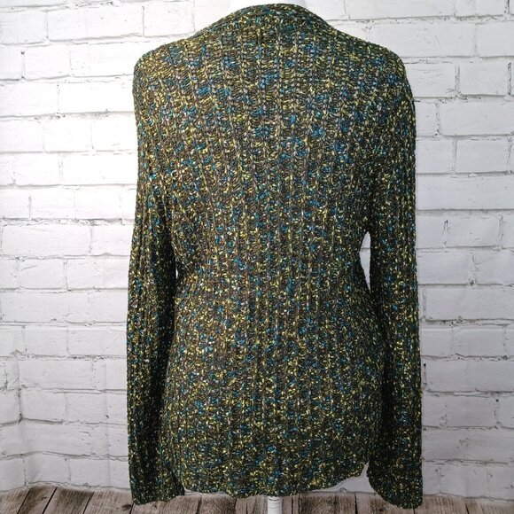 SIGRID OLSEN BUTTON FRONT CARDIGAN MULTI COLORED SIZE MEDIUM - Picture 4 of 8